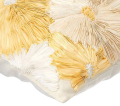 Dandelion - Ivory Art Silk Decorative Euro Sham