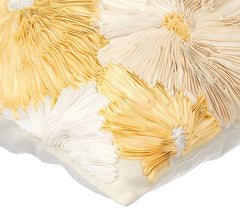 Dandelion - Ivory Art Silk Throw Pillow Cover