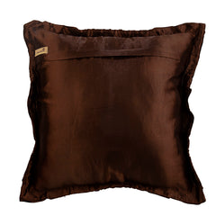 Dreamy Brown - Brown Satin Throw Pillow Cover