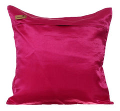 Dreamy Pink - Pink Crushed Art Silk Throw Pillow Cover