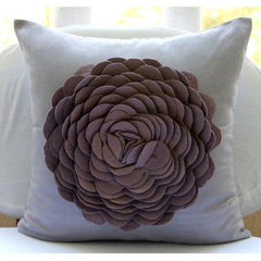 Dreamy Rose - Purple Suede Decorative Euro Sham