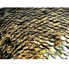 Exotic Gold N Black Scales Sequins Decorative Euro Sham