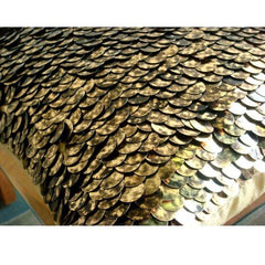 Exotic Gold N Black Scales Silk Decorative Euro Sham