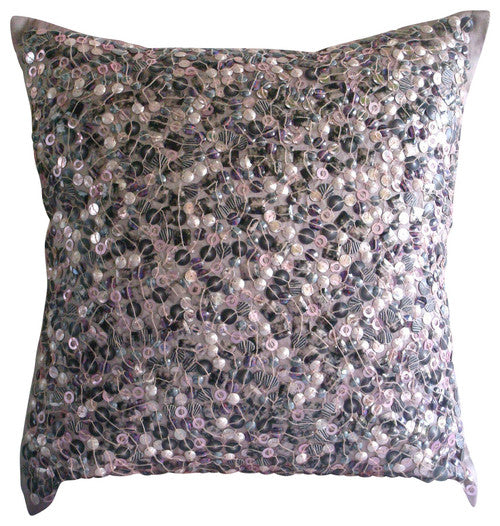Antique Silver Treasure - Teal Blue Art Silk Throw Pillow Cover