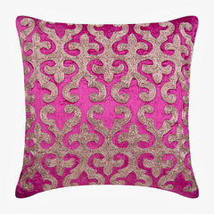 Flaming Fuchsia - Pink Velvet Decorative Euro Sham