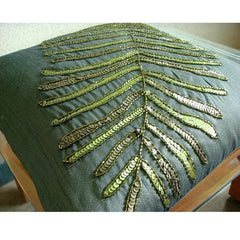 Floating Leaf Tropical Throw Pillow Cover