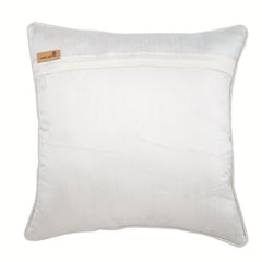 Floral Lady - Beige Jacquard Silk Throw Pillow Cover