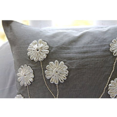 Floral Whispers Silk Throw Pillow Cover