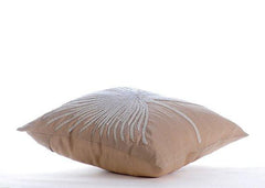 Fragrant Dream - Beige Cotton Linen Decorative Euro Sham