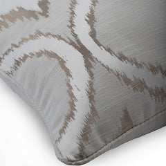 Frost Damask - Beige Jacquard Silk Decorative Euro Sham