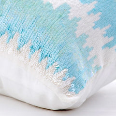 Frozen Blue Ombre Throw Pillow Cover