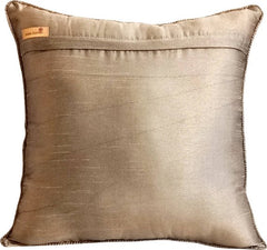 Future Trellis - Gray Jacquard Art Silk Decorative Euro Sham