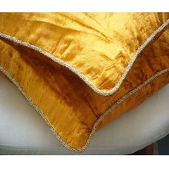 Glorious Flame - Gold Velvet Decorative Euro Sham