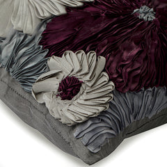 Glory In The Flowers - Purple Art Silk Decorative Euro Sham