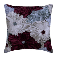 Dandelion - Ivory Art Silk Throw Pillow Cover
