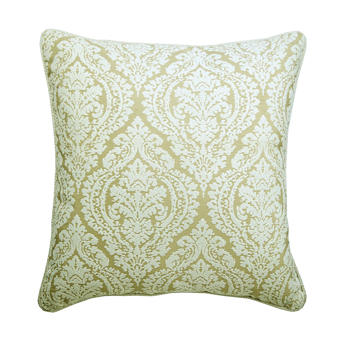 Glow Ivory Damask Pillow Cover