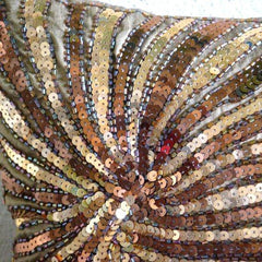 Gold Bloom - Brown & Gold Art Silk Decorative Euro Sham