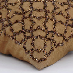 Gold Celebration Lattice Throw Pillow Cover