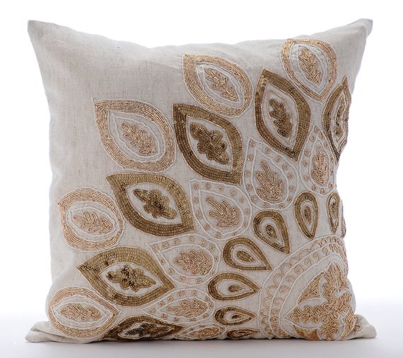 Gold Charm Pillow Cover