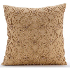 Gold Jardin - Gold Taffeta Decorative Euro Sham