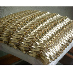 Gold Of The Gods - Metallic Gold Faux Leather Throw Pillow Cover