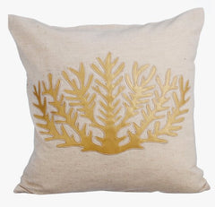 Gold Sea Weeds Pillow Cover