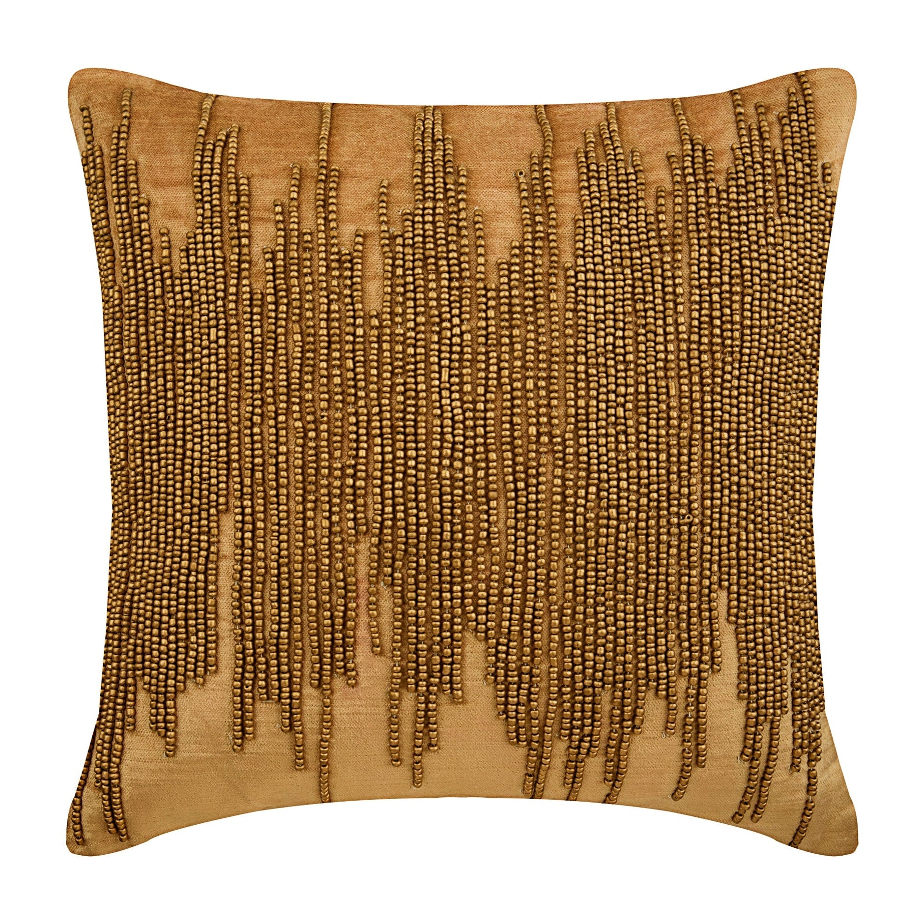 Linen Clubs - Federa per Cuscino con Perline 14x14 Beaded Cushion Cover Red Silver Gold Multi Linen Clubs - Federa per Cuscino con Perline 14x14 Beaded Cushion Cover Red Silver Gold Multi