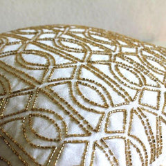 Gold Taj - Ivory Art Silk Decorative Euro Sham