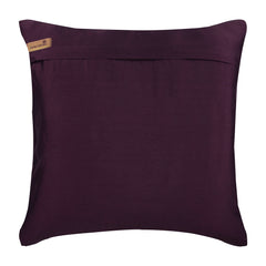 Gold Tulips - Plum Art Silk Throw Pillow Cover