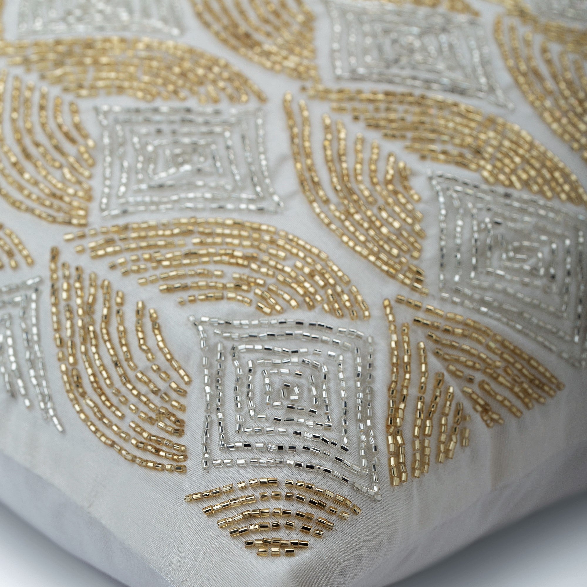Golden Rain Silk Throw Pillow Cover