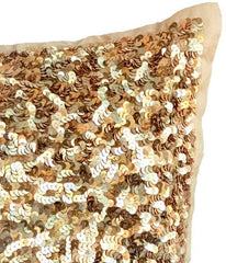 Golden Sparkle Silk Decorative Euro Sham