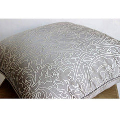 Gray Pearl - Gray Art Silk Decorative Euro Sham