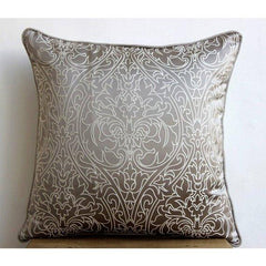 Gray Pearl - Gray Art Silk Decorative Euro Sham