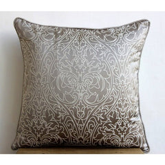 Gray Pearl - Gray Art Silk Throw Pillow Cover
