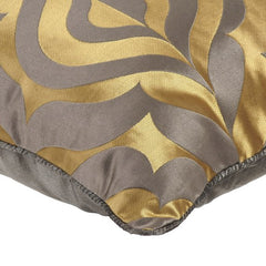 Grey Gold Luxury - Gold Jacquard Weave Throw Pillow Cover