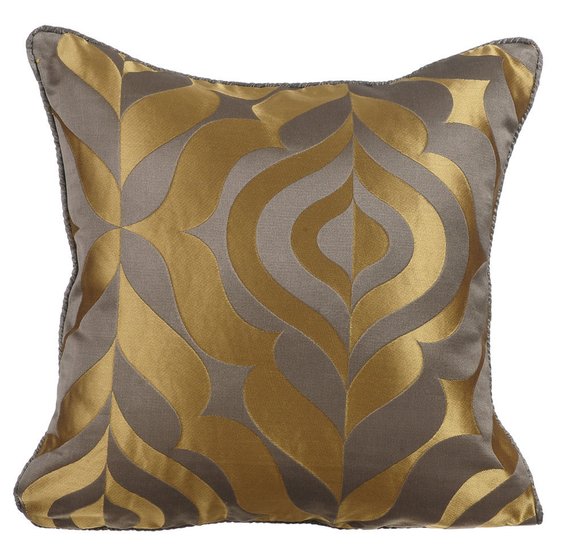 Grey Gold Luxury Pillow Cover