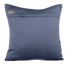 Grey Ripples - Gray Art Silk Throw Pillow Cover