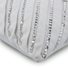 Ice Crystals - White Suede Decorative Euro Sham