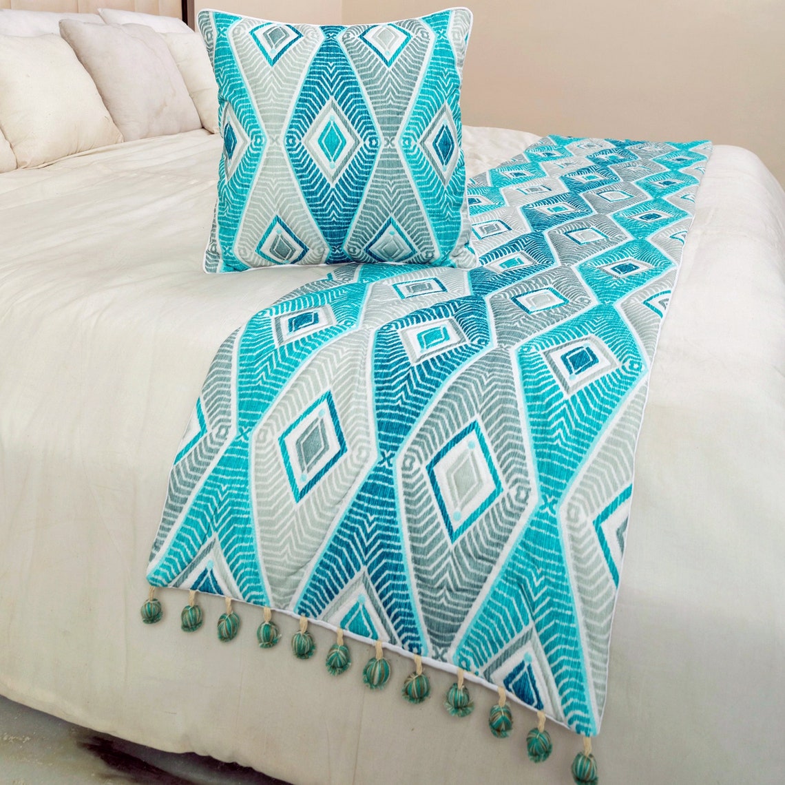 Tallulah Decorative Bed Runner and Pillow Cover