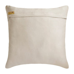 Foil Polygon - Ivory Suede Throw Pillow Cover