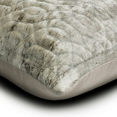 Foil Polygon - Ivory Suede Throw Pillow Cover