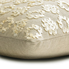 Margaret - Beige Linen Throw Pillow Cover