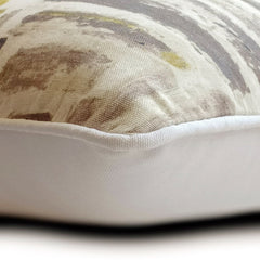 Concrete Text - Grey Cotton Throw Pillow Cover