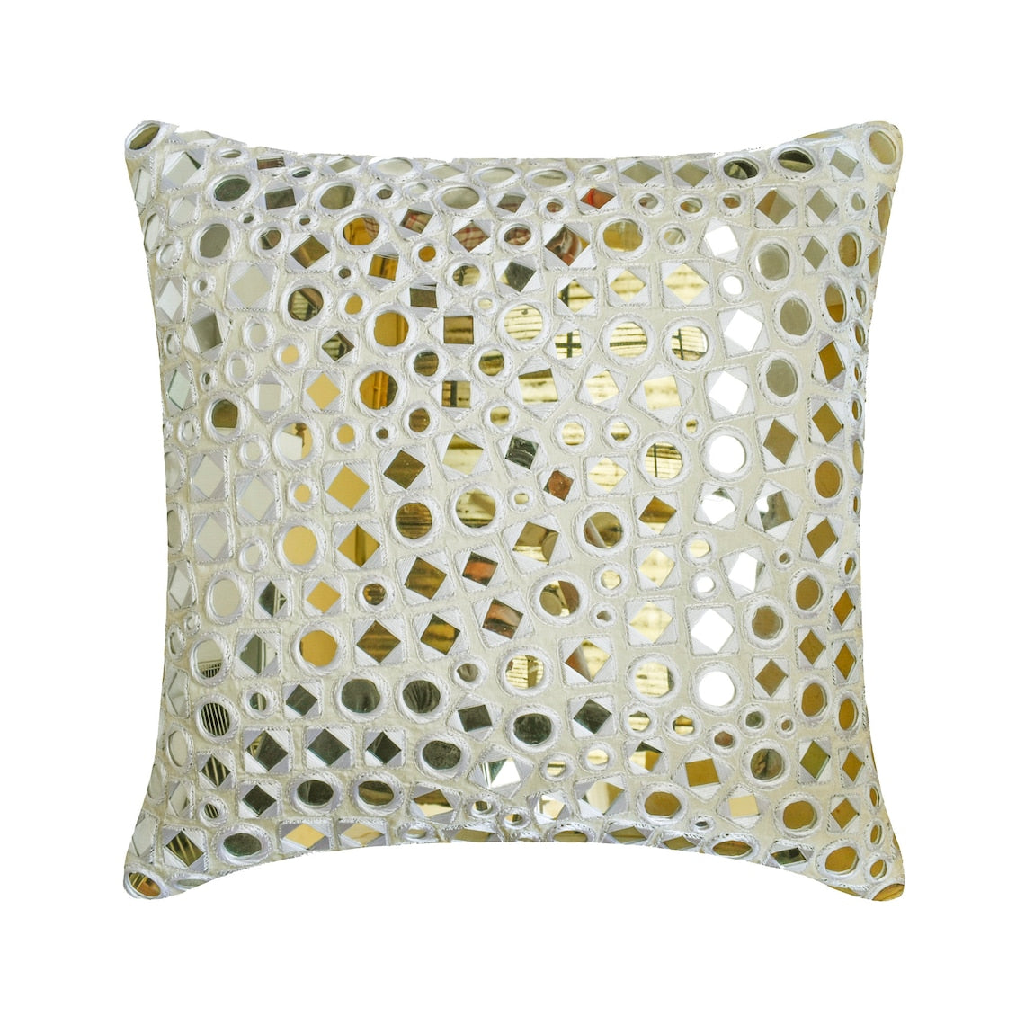 Darpan White Throw Pillow Cover