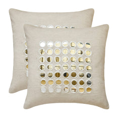 Adrish - Beige Linen Throw Pillow Cover
