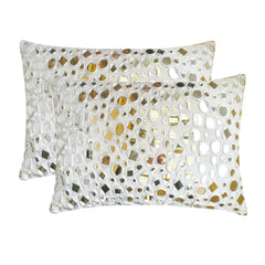 Anayna White - White Silk Lumbar Pillow Cover