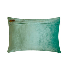Sparkling Stripe Teal - Teal Blue Velvet Lumbar Pillow Cover
