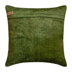 Flourishing Green - Green Velvet Throw Pillow Cover