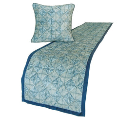 Indigo Centric Decorative Bed Runner and Pillow Cover