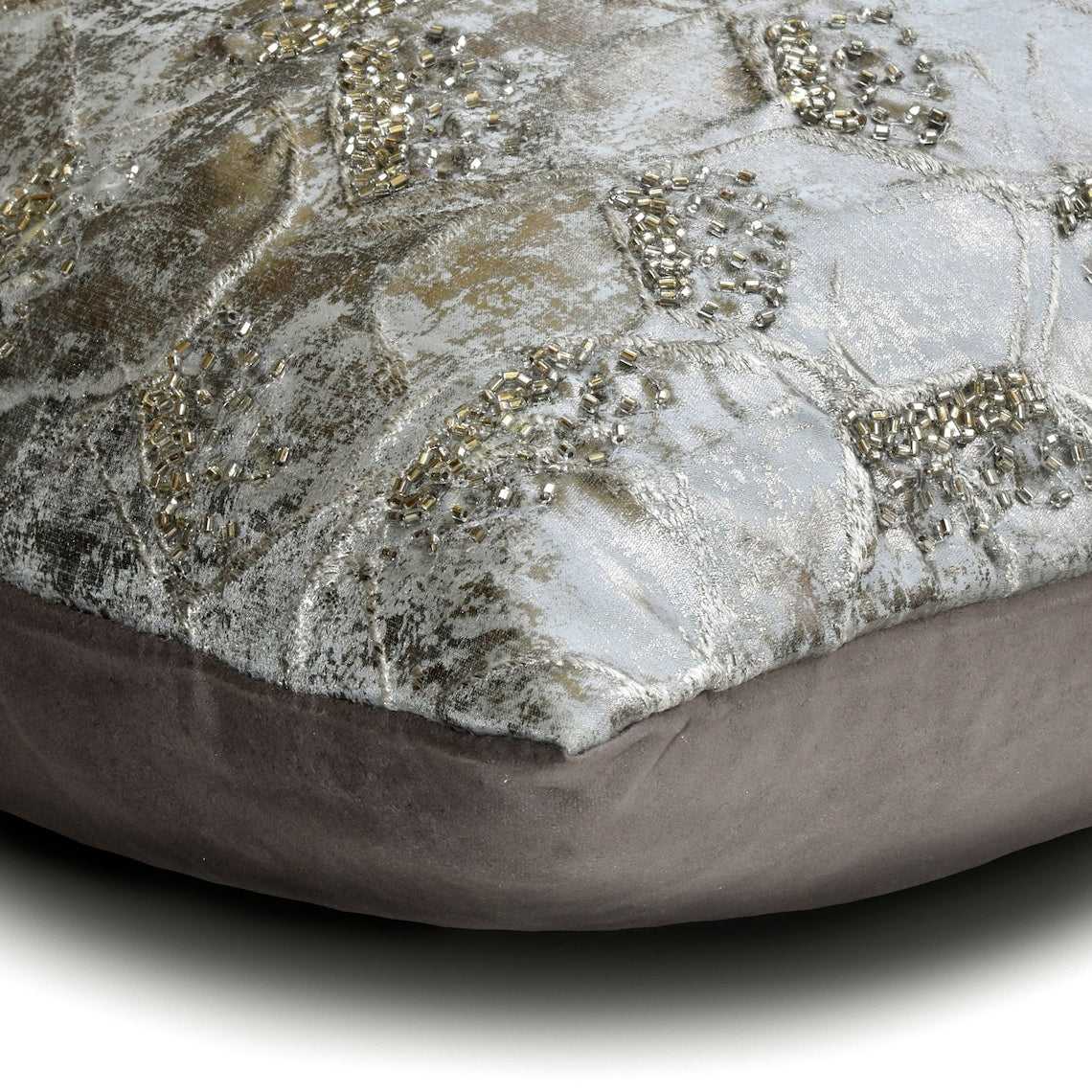 Burnished Silver Throw Pillow Cover
